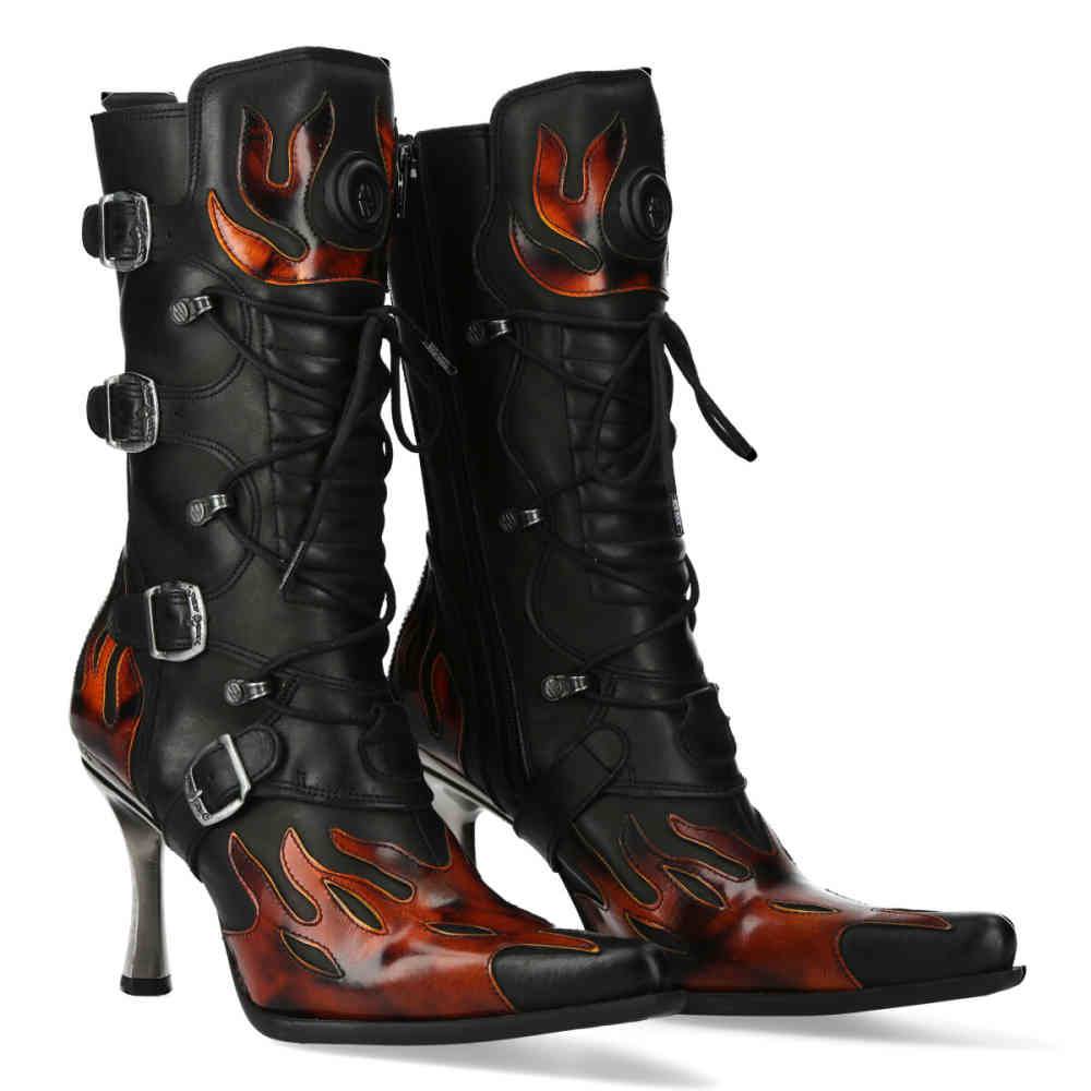 New Rock - M9591S4 Botte au genou - Noir/Orange Product image